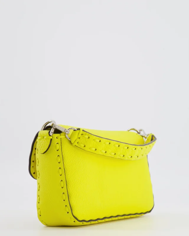 Fendi Yellow Leather Mini Baguette Bag in Yellow Leather from Sellier, photo 14 of 19