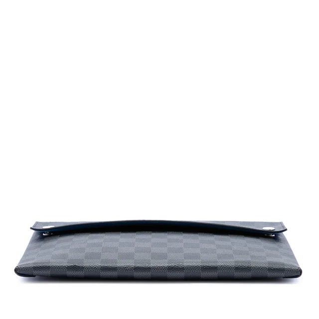 Black Louis Vuitton Damier Graphite Alpha Pochette GM Clutch Bag in Black Canvas from Designer Revival, photo 2 of 2