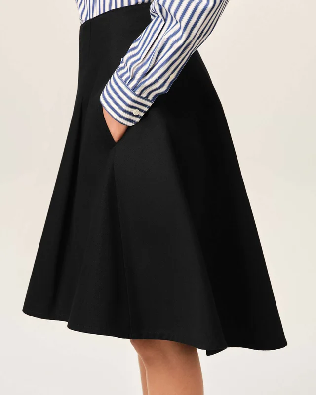 Ami Paris AMI High-Low Flared Skirt, photo 3 of 6 from SENSER