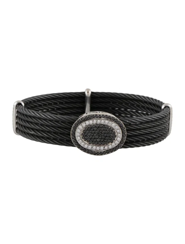 Charriol Diamond Celtic Noir Station Bracelet, 6.5" in multicolor from The RealReal