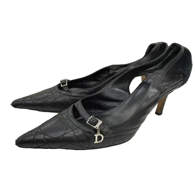 Dior Cannage Pumps Quilted Motif Black SS Heel 35.5 in Black from The Reluxe