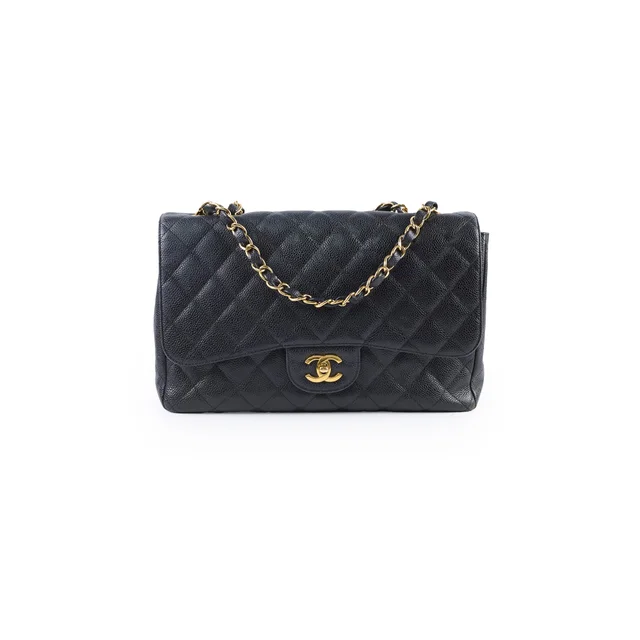 Chanel Jumbo Classic Double Flap - 11 Series in Caviar leather from The Purse Affair