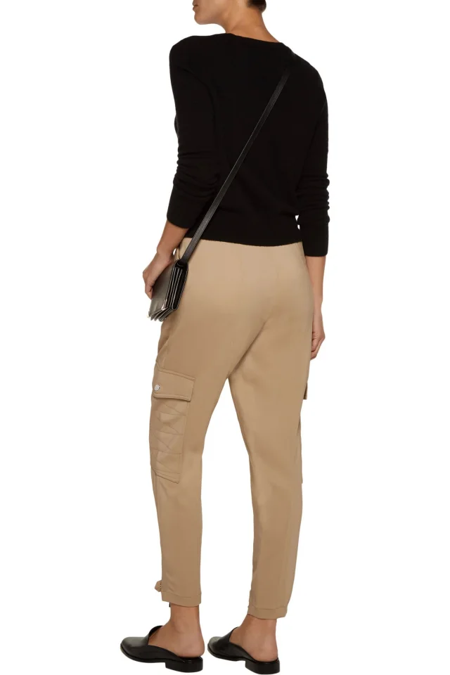 Belstaff Zip-Detailed Crepe Tapered Pants, photo 3 of 4 from THE OUTNET