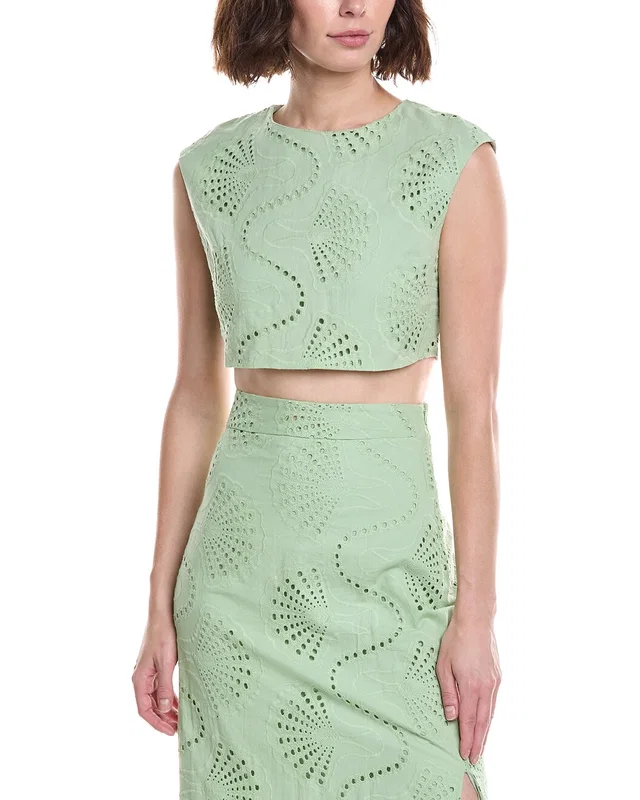 Colette Rose Embroidered Top, image 1 of 1 from Gilt