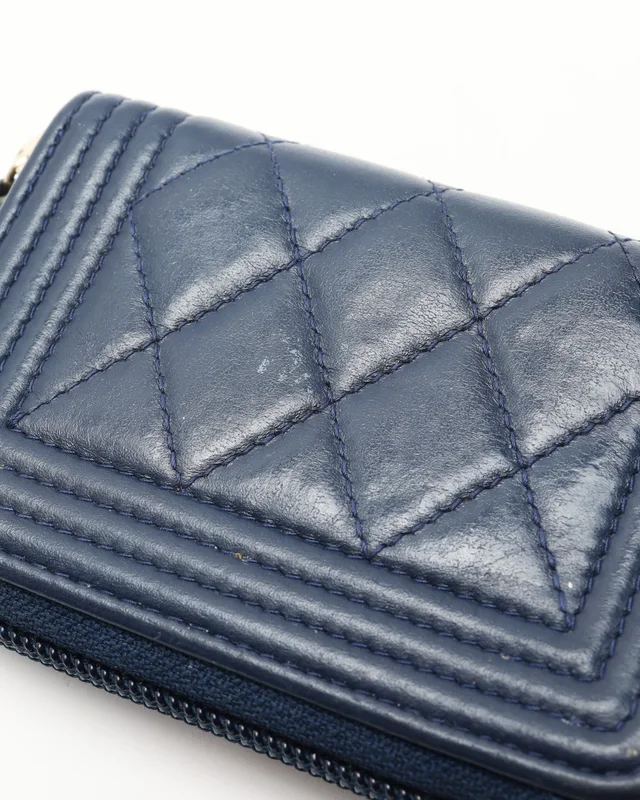 Chanel Boy Lambskin Zip Around Card Holder in Lambskin from A Retro Tale, photo 4 of 8