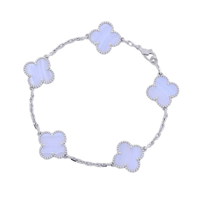 Van Cleef & Arpels Vintage Alhambra Bracelet 5 motifsVCARD34700 18K White Gold in White from GALLERY RARE