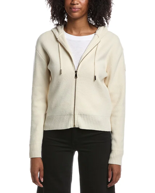 Moncler Cashmere & Wool Zip Up Hoodie, image 1 of 1 from Rue La La
