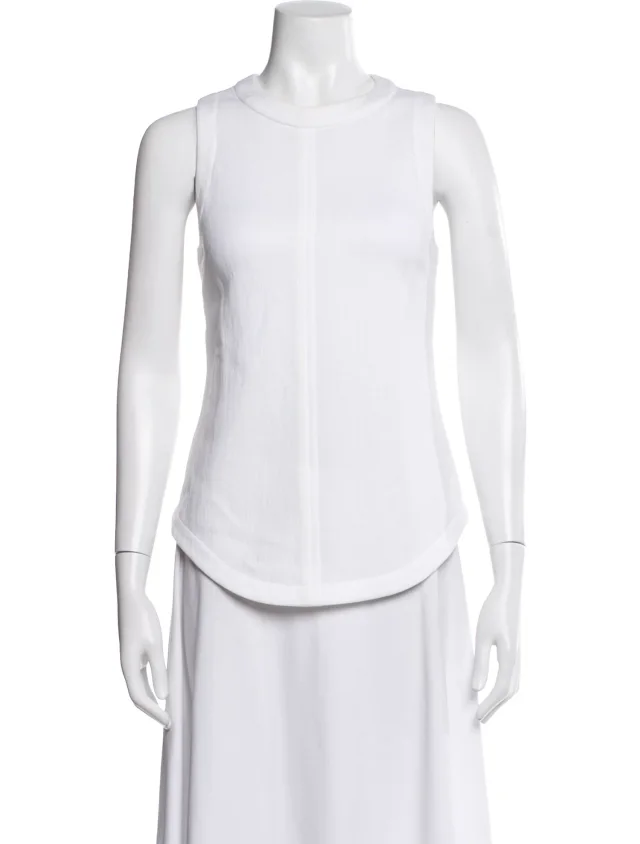 Proenza Schouler Crew Neck Sleeveless Top in white from The RealReal