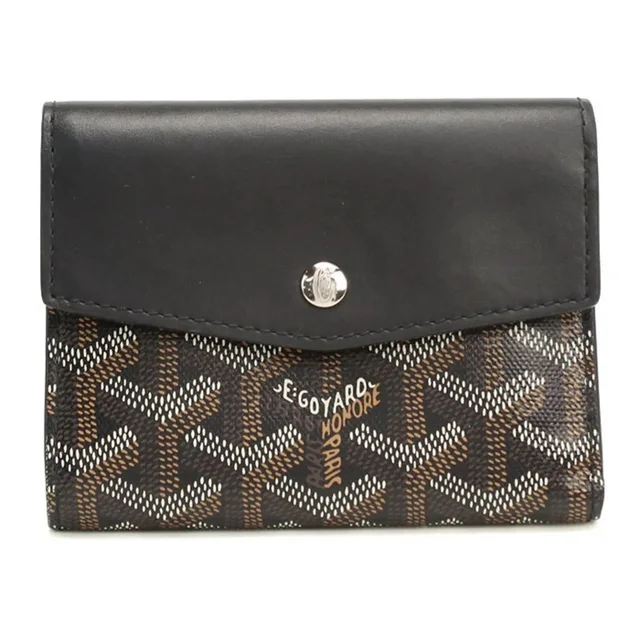 Goyard Tri-Fold Wallet Saint Gabriel Men's Women's Black in black Canvas from Grailed
