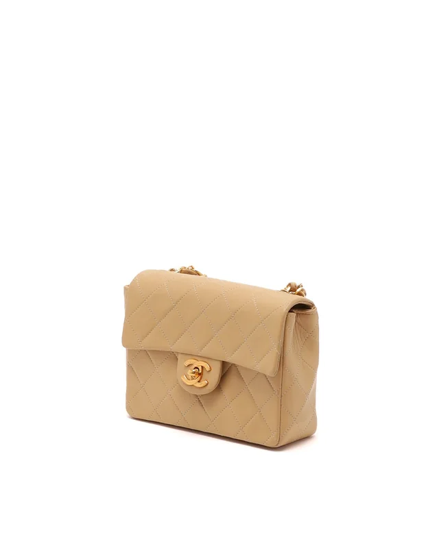 Chanel Mini Square Single Top Handle Flap Bag in Leather from A Retro Tale, photo 2 of 12