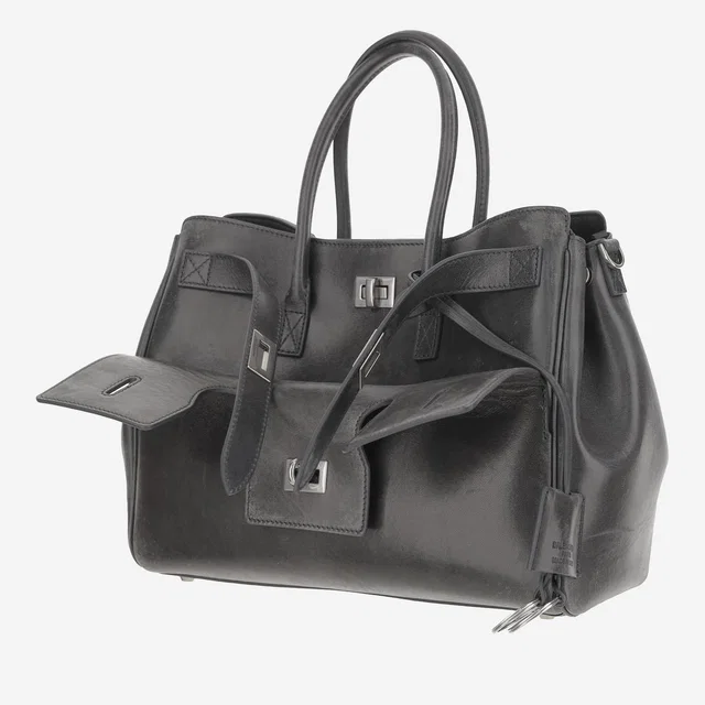 Balenciaga Bel Air Shoulder Bag — Gray Calfskin in Grey Calfskin from HEWI