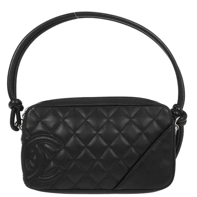 Chanel 2003-2004 Black Calfskin Cambon Ligne Handbag in Black Calfskin from AMORE Vintage Tokyo