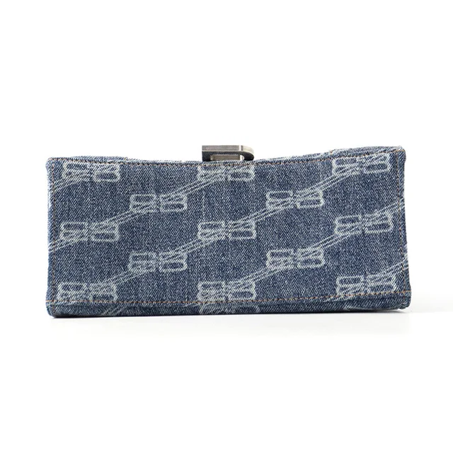Balenciaga Hourglass BB Monogram Denim Bag Blue593546210E64716 Denim Size Small in Denim from GALLERY RARE, photo 3 of 3