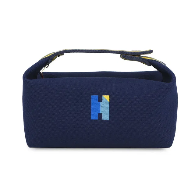Hermès Bride A Black H Pavilion Marine Canvas Size PM in Black Canvas from GALLERY RARE