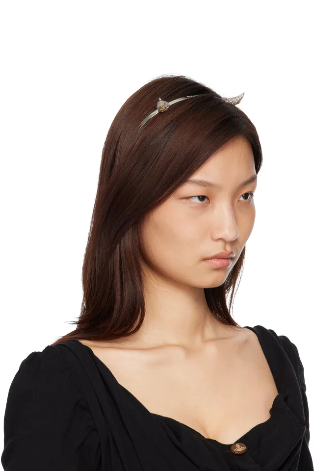 Vivienne Westwood Silver Vivienne's Horn Alice Headband, photo 2 of 3 from SSENSE