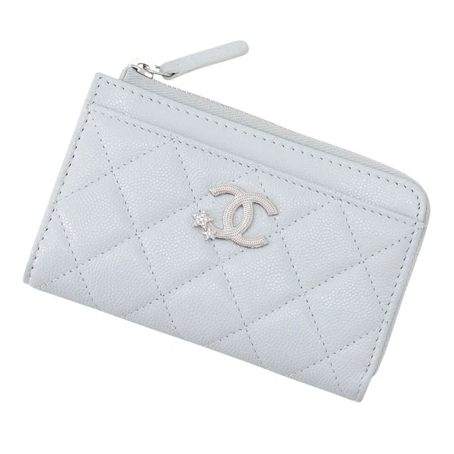Chanel Matelasse Star Fragment Case Light BlueAP3732-B21489-U2367 Caviar Leather/Rhinestone in Caviar leather from GALLERY RARE