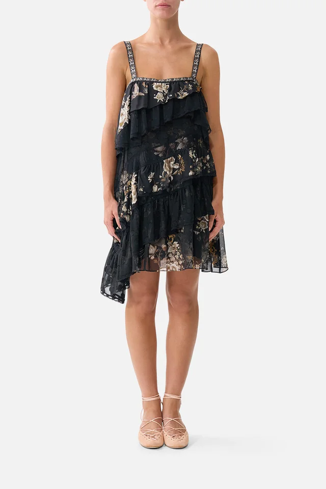Camilla eBoutique ASYMMETRIC SPLICED LACE MINI DRESS FLAMENCO FOLKLORE from CAMILLA, photo 1 of 1