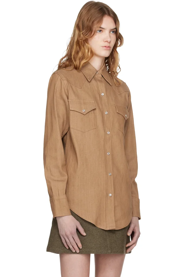 A.P.C. Brown Western Shirt, photo 2 of 4 from SSENSE
