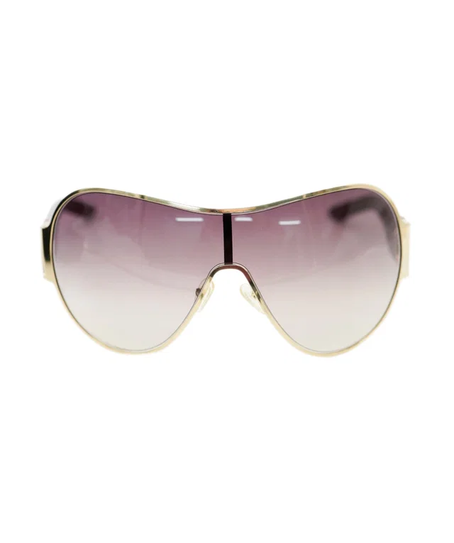 Vintage "I Love Dior 1" Shield Burgundy Sunglasses in Burgundy Leather from Luxury Promise