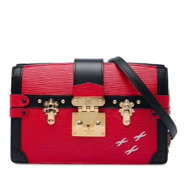Red Louis Vuitton Epi Trunk Clutch Crossbody Bag in Red Leather from Designer Revival
