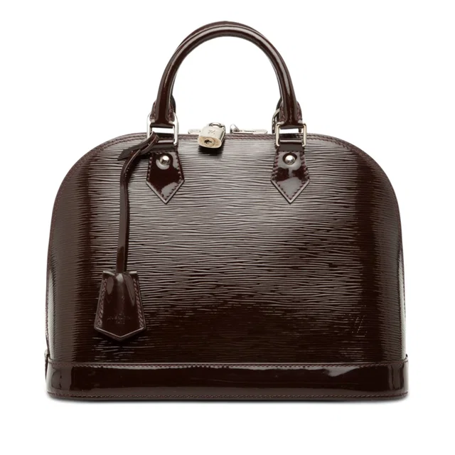 Purple Louis Vuitton Electric Epi Alma PM Satchel in Purple Leather from Designer Revival