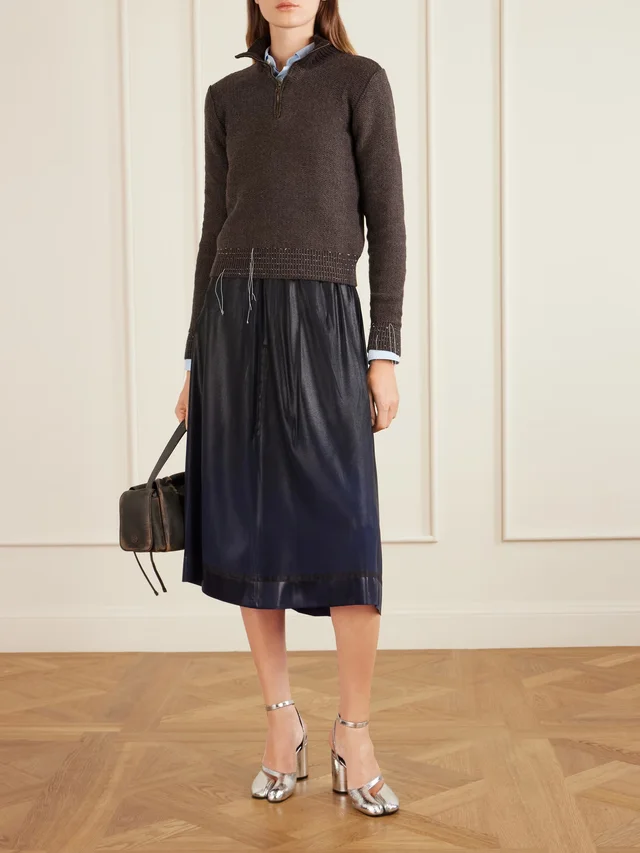 MAISON MARGIELA Distressed wool-blend sweater in Brown, photo 2 of 2 from NET-A-PORTER (Canada)