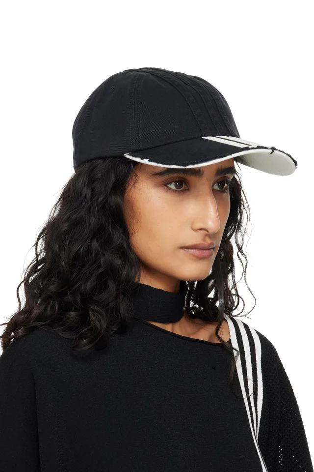 Y-3 Black Stripes Cap, photo 2 of 2 from SSENSE