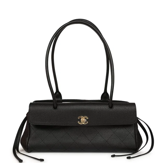 Chanel Small "Urban Essential" East West Shopping Tote Black Caviar Gold Hardware in Black Caviar leather from Madison Avenue Couture