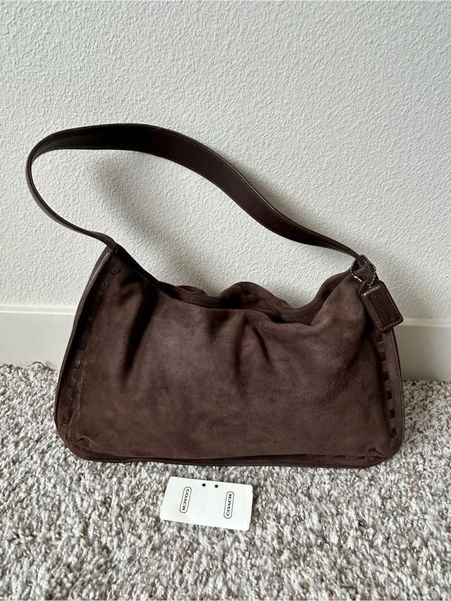 Coach 9476 Vintage Brown Soft Suede Leather Bag in red|brown Suede from Poshmark