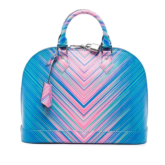 Blue Louis Vuitton Epi Tropical Alma PM Satchel in Blue Leather from Designer Revival