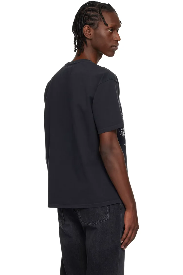 Rhude Black 'Lago Trasimeno' T-shirt, photo 3 of 4 from SSENSE
