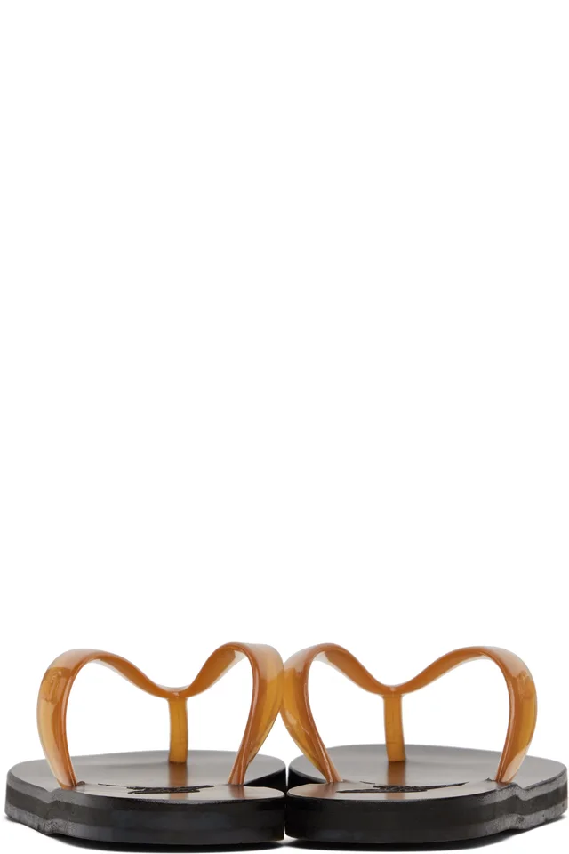 Ancient Greek Sandals Brown Saionara Jelly Flip-Flops, photo 2 of 3 from SSENSE