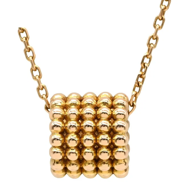 Van Cleef & Arpels Necklace Perlee Golden Pearl Pink Gold 18K Forsa Chain in Pink from The Reluxe