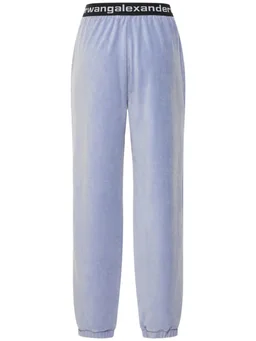 Alexander Wang Wide trousers with elastic waistband in 57% Cotton, 40% Polyester, 3% Elastane, photo 6 of 8 from LUISAVIAROMA