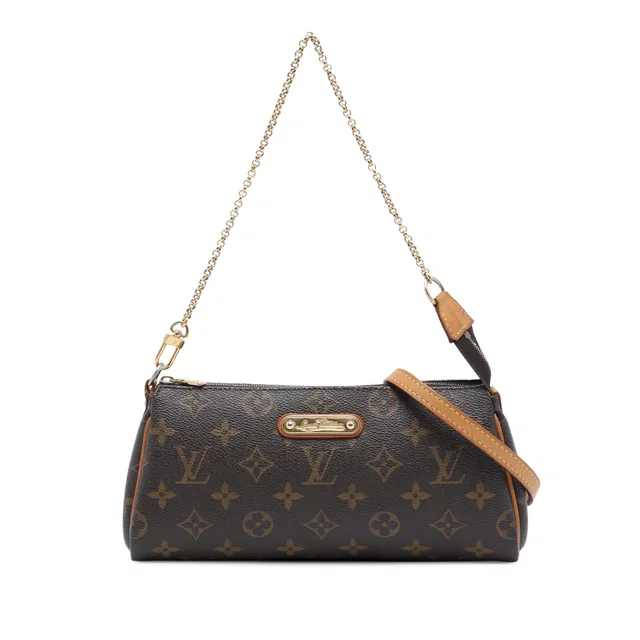 Brown Louis Vuitton Monogram Eva Satchel in Brown Coated canvas from Designer Revival