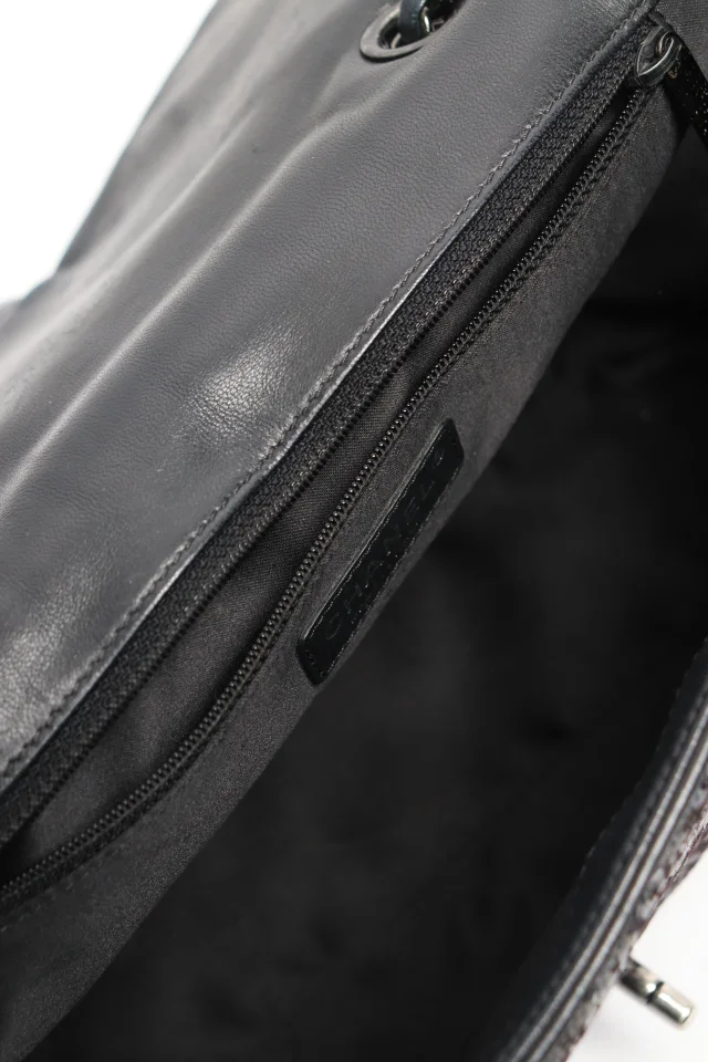 Chanel Black 2011 jumbo sequin-embellished Classic Single Flap bag in Black Lambskin from Sign of the Times, photo 7 of 8