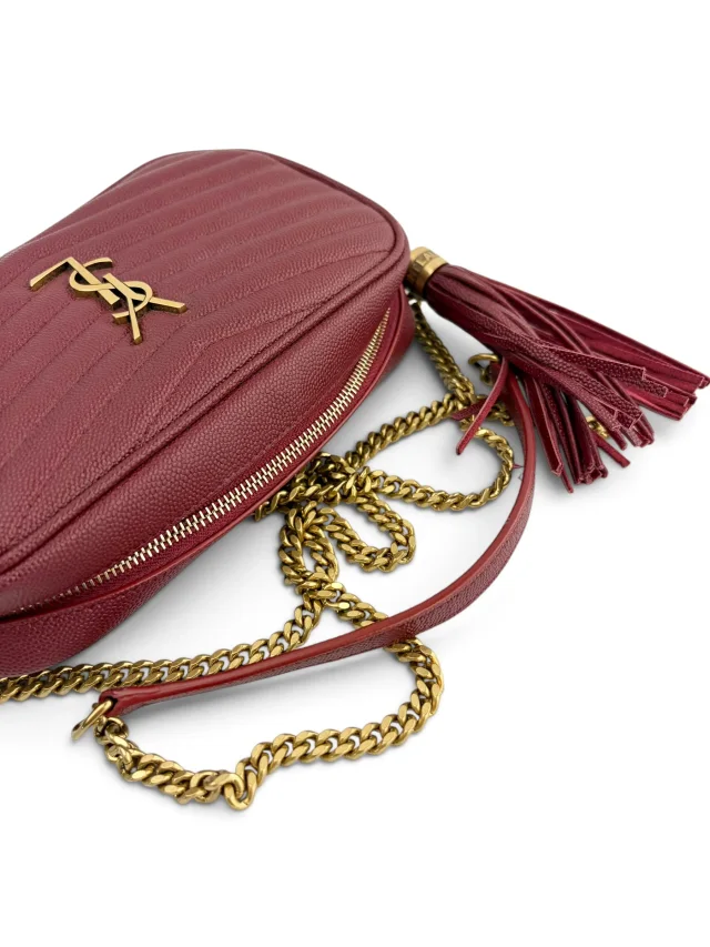 Saint Laurent Lou Mini Camera Bag in Red Calfskin from Season 2 Consign, photo 7 of 10