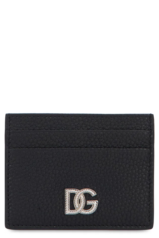 Dolce & Gabbana Leather Card Case — Black Cases in Black Leather from HEWI