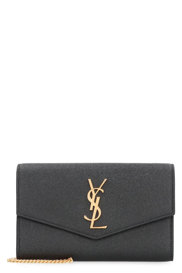 Saint Laurent Uptown Clutch — Black Calf in Black Calfskin from HEWI