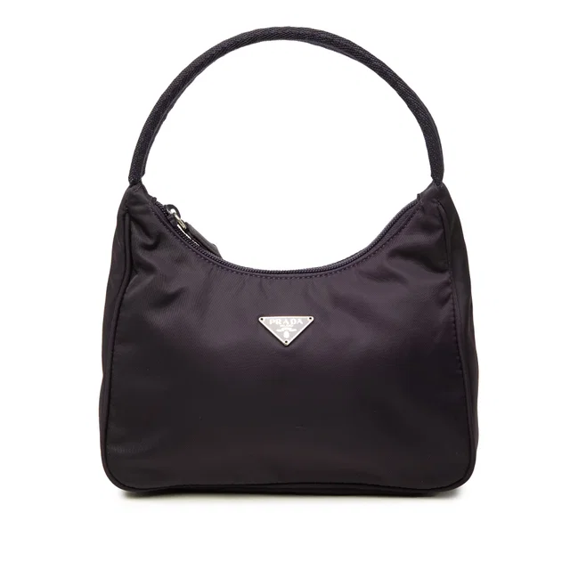 Purple Prada Mini Tessuto Sport Shoulder Bag in Purple Nylon from Designer Revival
