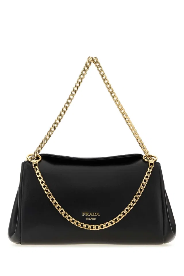 Prada Shoulder Bag — Black Agnello in Black Nappa leather from HEWI