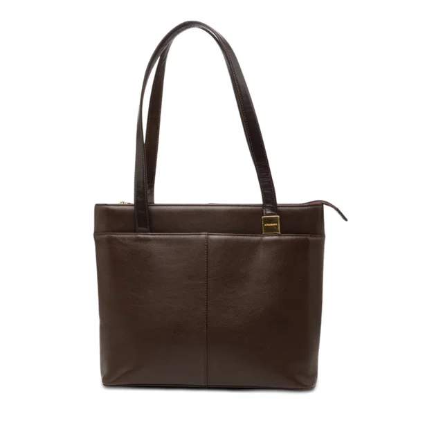 Brown Burberry Leather Tote in Brown Leather from Designer Revival