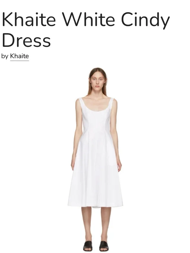 Khaite Sleeveless Midi Dress in white from Poshmark