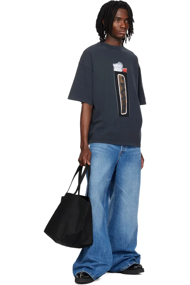 Alexander Wang Black Oversized Graphic T-shirt, photo 4 of 4 from SSENSE