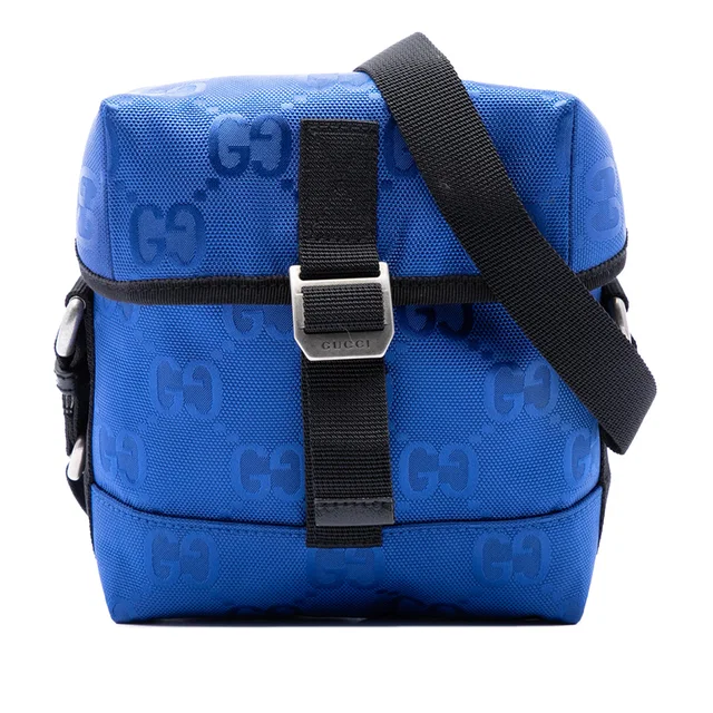 Blue Gucci Off The Grid GG Econyl Messenger Bag in Blue Nylon from Designer Revival, photo 1 of 1