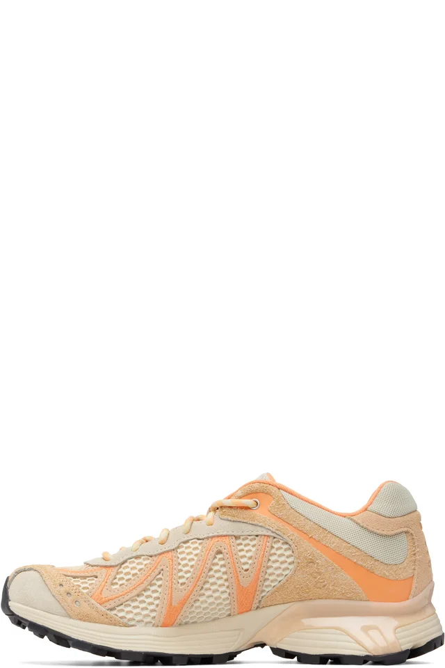 Salomon Beige & Orange XT-Whisper Embroidery Sneakers, photo 3 of 5 from SSENSE
