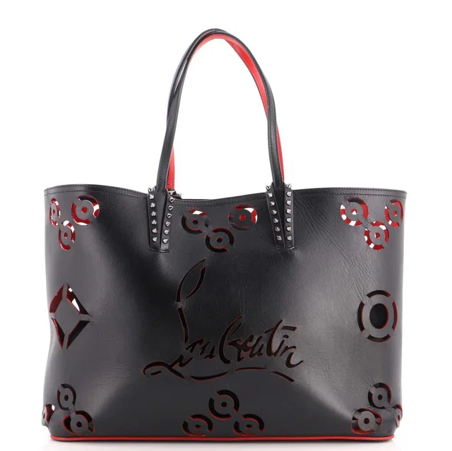 Christian Louboutin Cabata East West Tote Perforated Leather Large in black Leather from Rebag