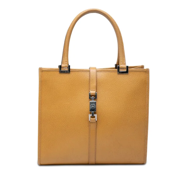 Brown Gucci Calfskin Jackie Handbag in Brown Calfskin from Designer Revival