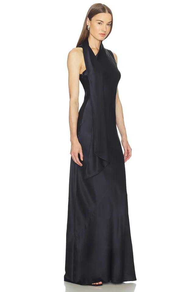SRG Arden Silk Dress in Navy, photo 2 of 6 from REVOLVE (Canada)