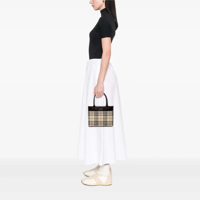 Beige Burberry House Check Canvas Handbag in Beige Canvas from Designer Revival, photo 6 of 6